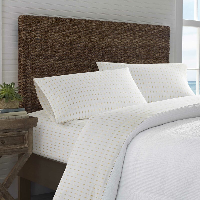Tommy Bahama Home Pineapple Pinstripe 200 Thread Count Striped 100 Cotton Percale Sheet Set
